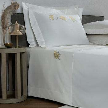 Peonia Ricamo Completo Letto