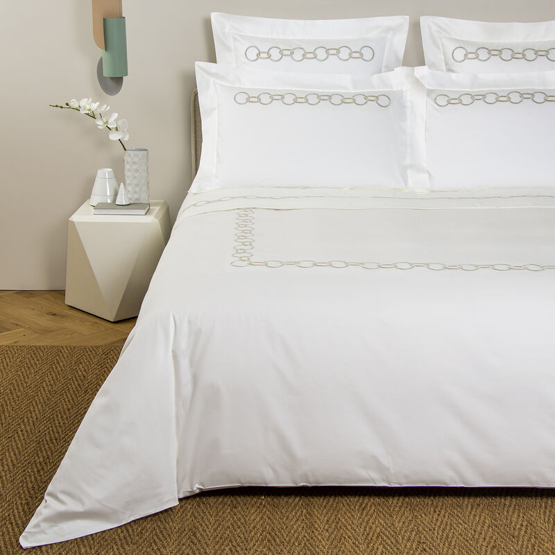 Links Embroidered Duvet Cover | Frette
