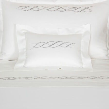 Pearls Embroidered Boudoir Sham