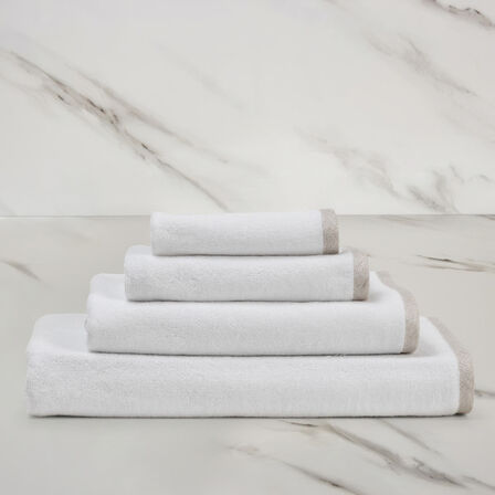 Light Terry and Linen Crepe Bath Towel