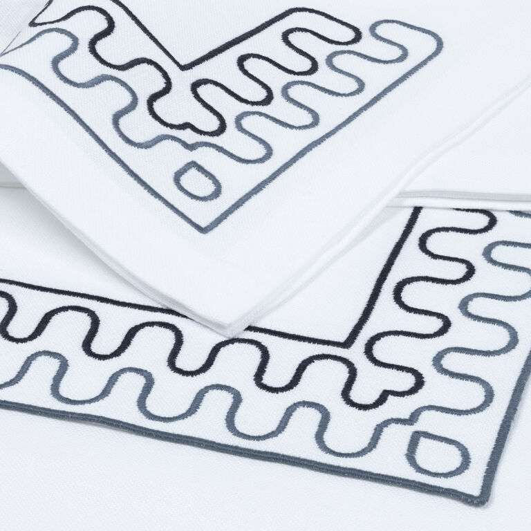 slide 4 Modernism Outline Set aus Tischsets und Servietten 