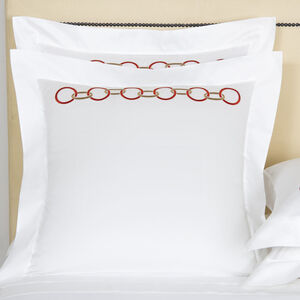 slide 1 Links Embroidered Euro Sham