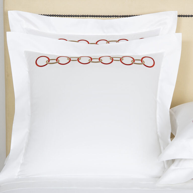 slide 1 Links Embroidered Euro Sham