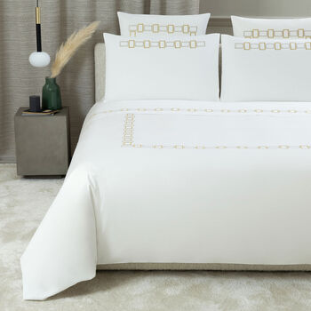 Bold Bicolor Embroidery Bettbezug Set