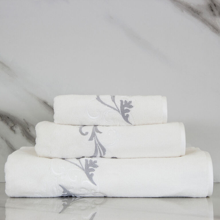 slide 1 Tracery Embroidered Guest Towel