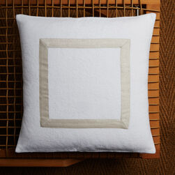Light terry and Linen Decorative Pillow