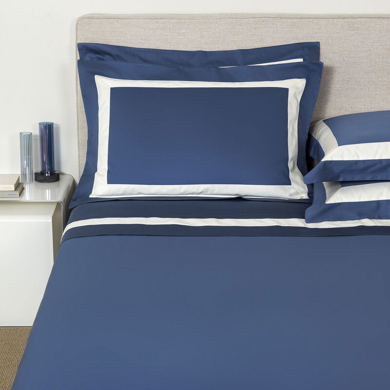 New Horizon Sheet Set Brit Blue Ivory Frette