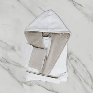 slide 1 Velour Shawl Collar Robe Grey