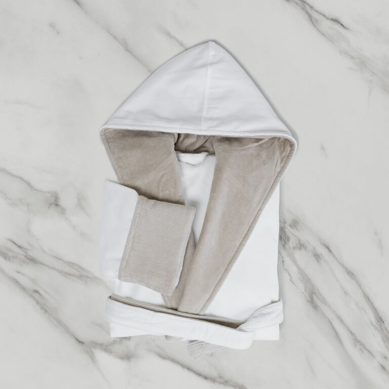 slide 1 Velour Shawl Collar Robe Grey