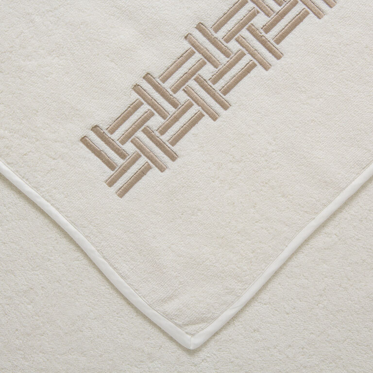 slide 2 Basket Weave Ricamo Asciugamano Ospite