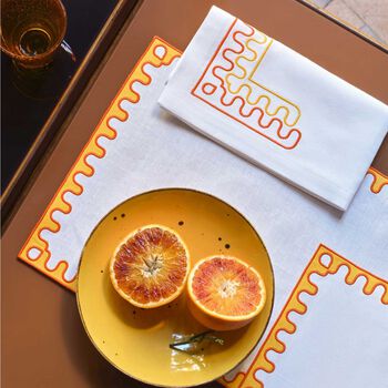 Modernism Frame Set aus Tischsets und Servietten