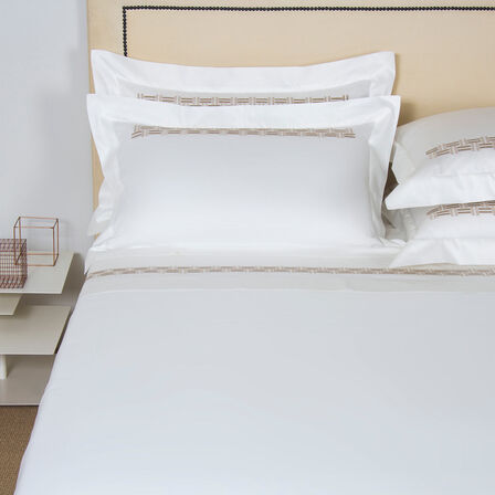 Basket Weave Embroidered Sham
