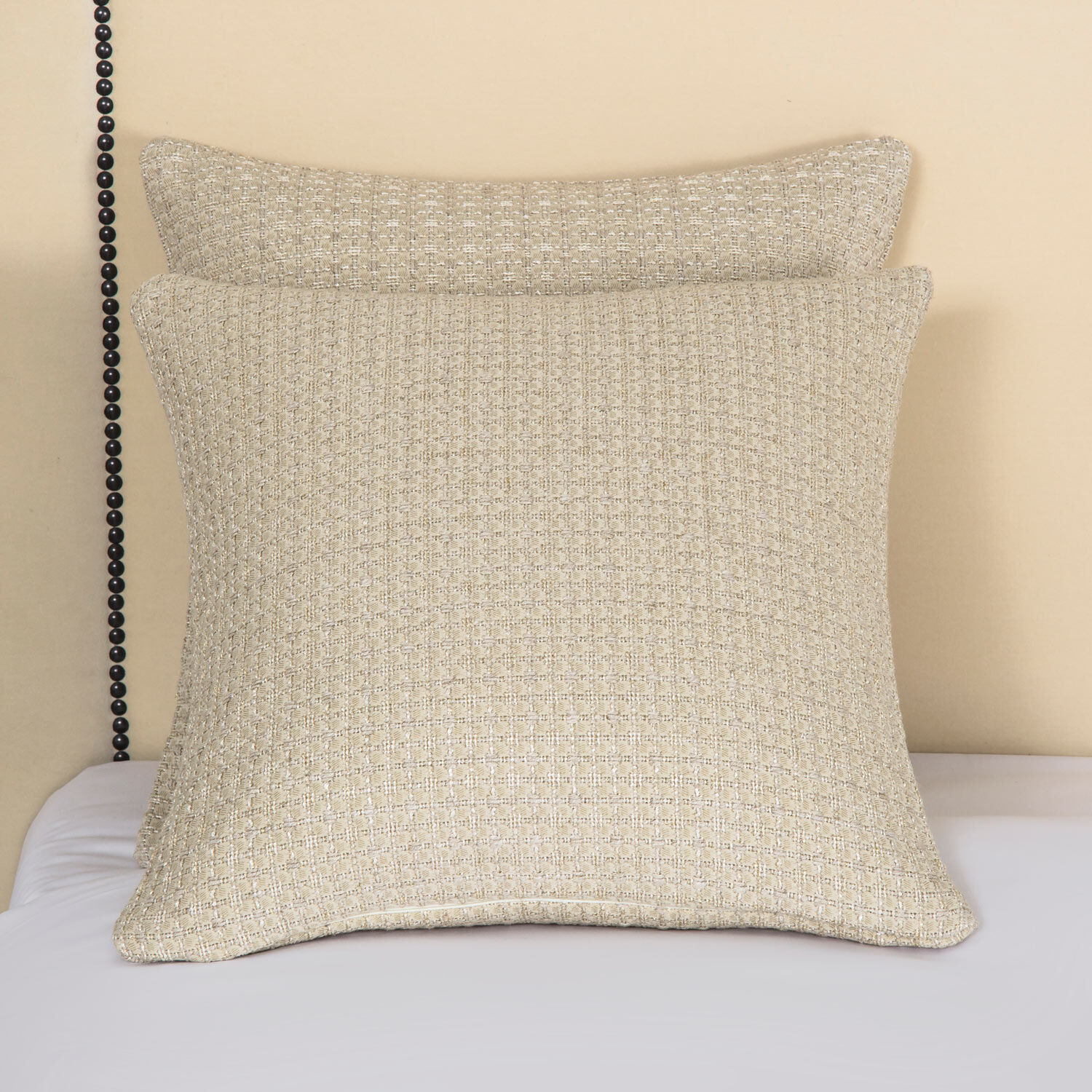 slide 1 Luxury Luminescent Tweed Decorative Pillow