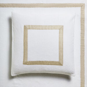slide 1 Light terry and Linen Decorative Pillow