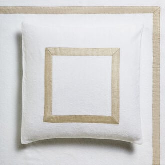 Light terry and Linen Decorative Pillow
