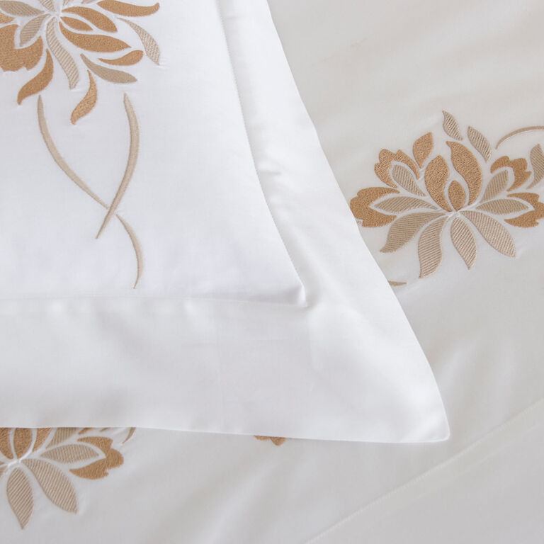 slide 3 Lotus Flower Embroidered Duvet Cover