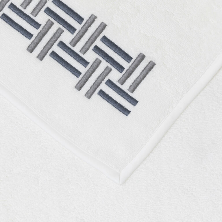 slide 3 Basket Weave Embroidery Telo Doccia