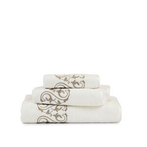 slide 1 Ornate Medallion Ricamo Serviette De Douche