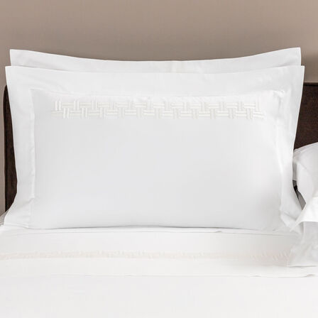 Basket Weave Embroidered Sham