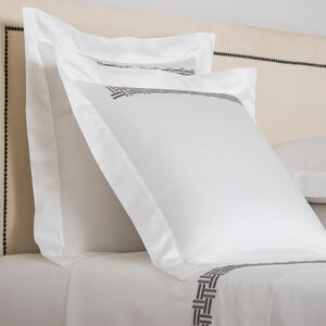 slide 2 Basket Weave Embroidery Euro Sham