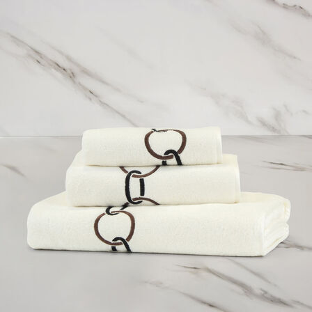 Links Ricamo Drap De Bain