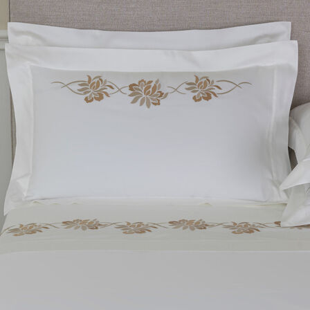 Lotus Flower Embroidered Sham