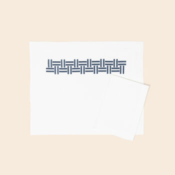 Basket Weave Set aus Tischset und Servietten