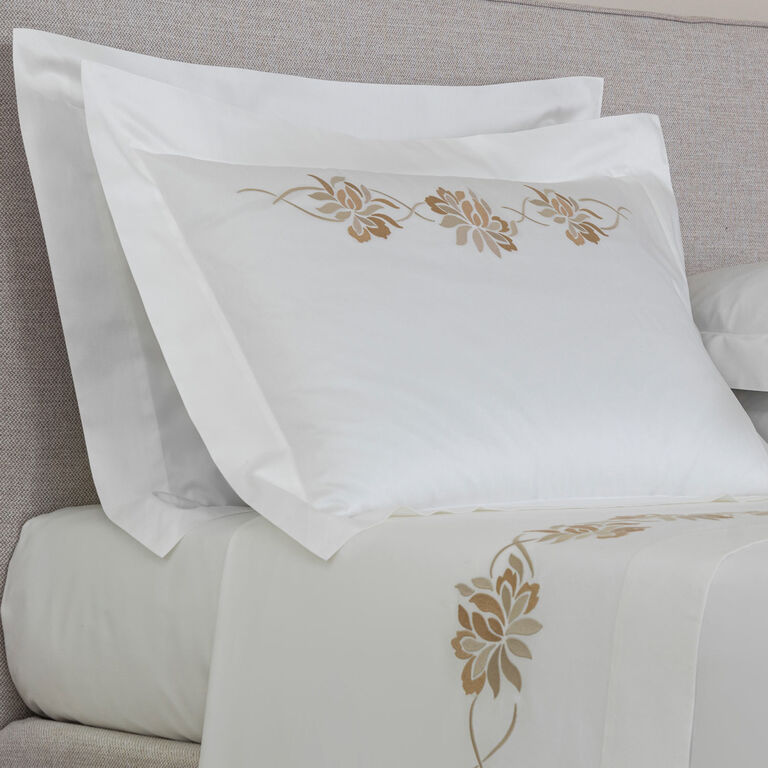 slide 2 Lotus Flower Embroidered Sham