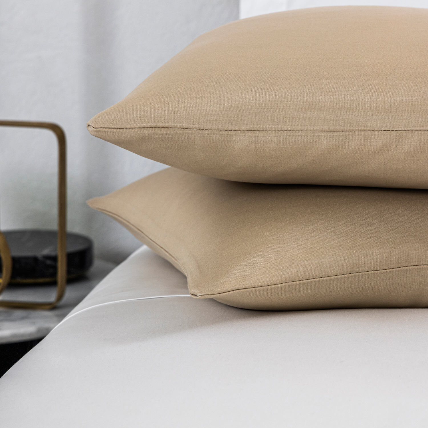 slide 5 Luxury Passepartout Decorative Pillow - Beige - One Size