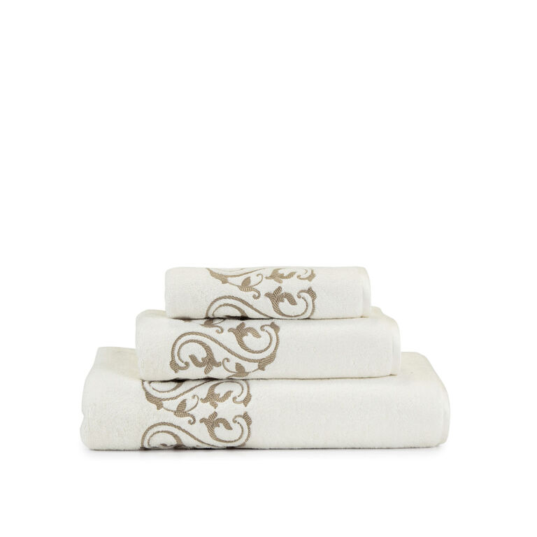 slide 2 Ornate Medallion Ricamo Serviette De Douche
