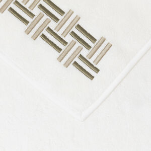 slide 3 Basket Weave Embroidery Asciugamano Ospite