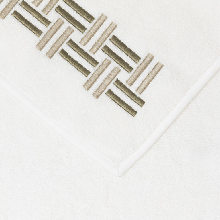 slide 3 Basket Weave Embroidery Asciugamano Ospite