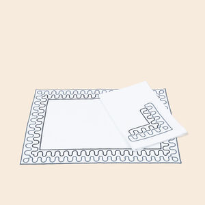 slide 3 Modernism Outline Set aus Tischsets und Servietten 