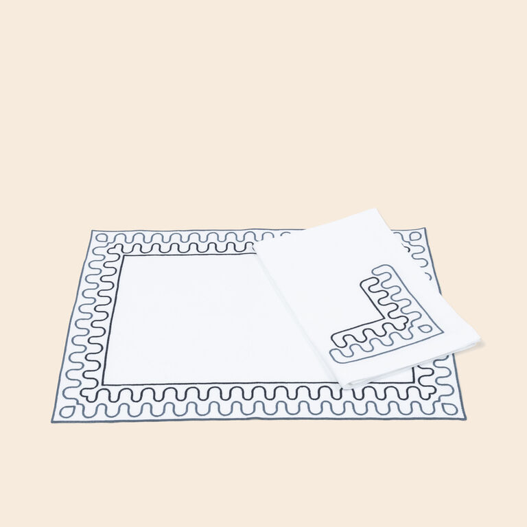 slide 3 Modernism Outline Set aus Tischsets und Servietten 