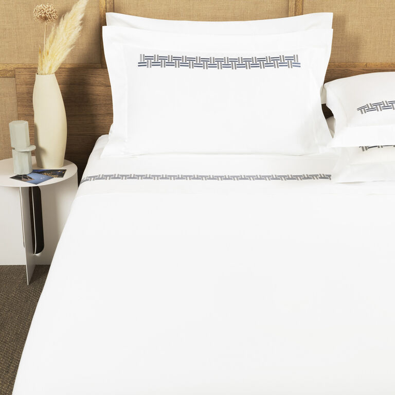 slide 2 Basket Weave Embroidery Sheet Set