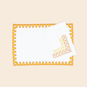 slide 2 Modernism Frame Set aus Tischsets und Servietten