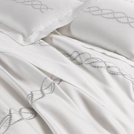 Pearls Embroidered Euro Sham