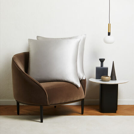 Light terry and Linen Decorative Pillow