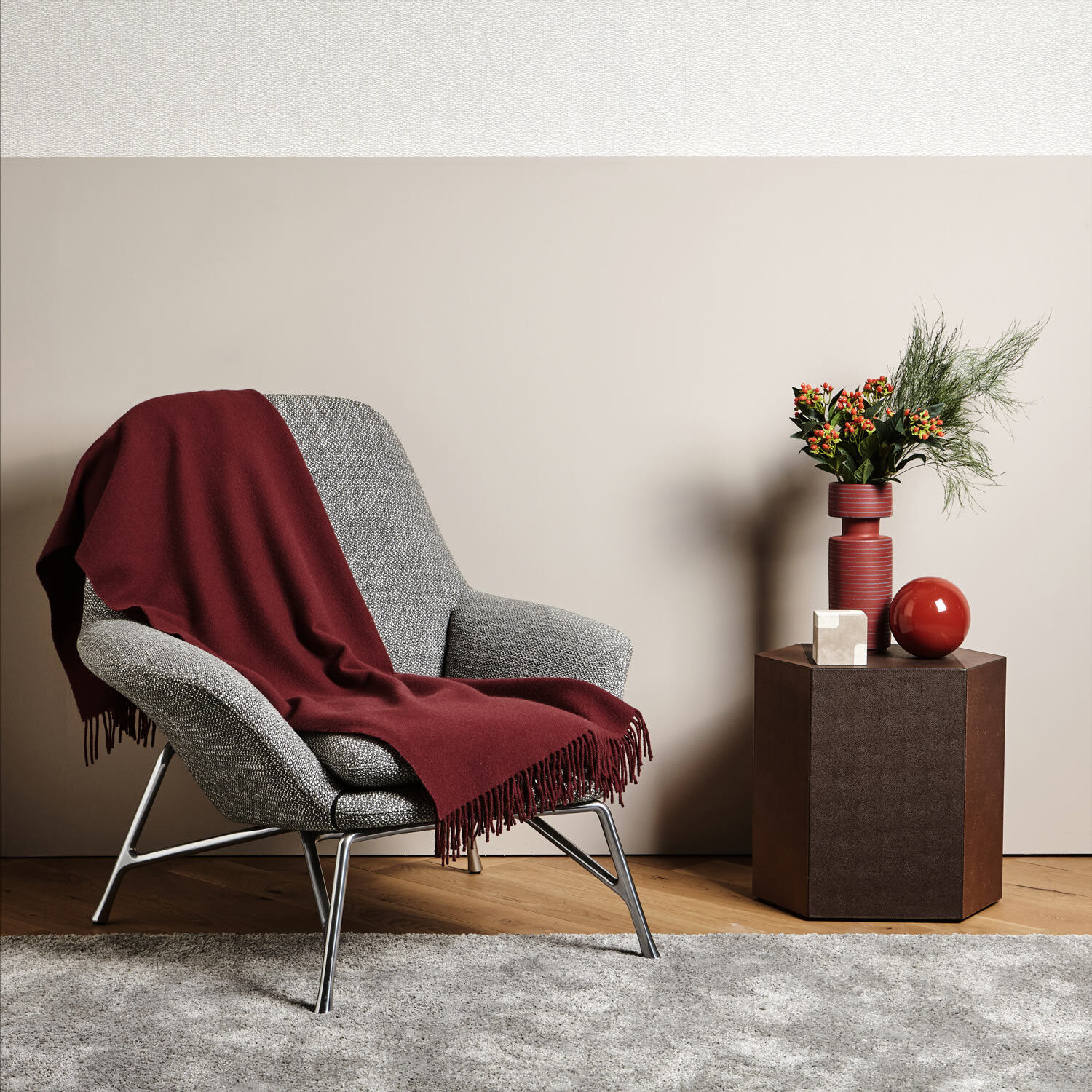 Pure Cashmere Plaid Frette