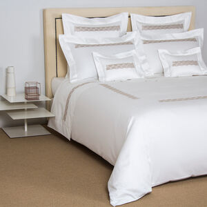 slide 4 Basket Weave Embroidered Sham
