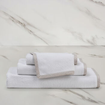 Light terry and Linen Wash Cloth