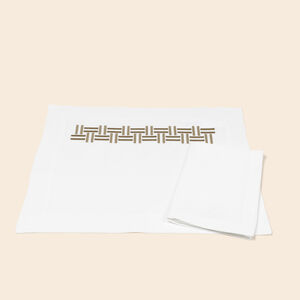 slide 3 Basket Weave Set aus Tischset und Servietten