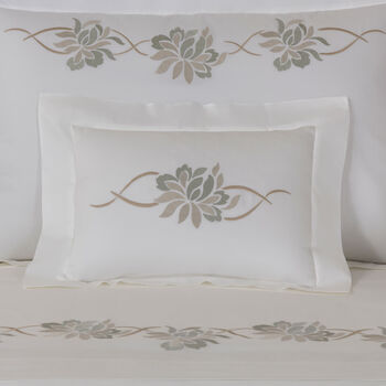 Lotus Flower Embroidered Boudoir