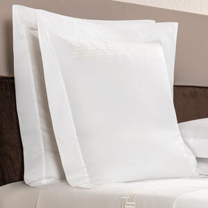 slide 2 Basket Weave Embroidered Euro Sham