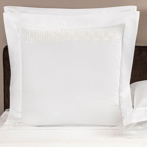 slide 1 Basket Weave Embroidered Euro Sham