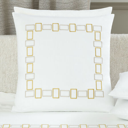 Bold Bicolor Embroidery Federa Quadrata