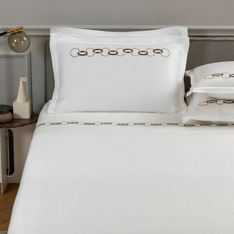 slide 2 Links Embroidered Pure Linens Completo Letto