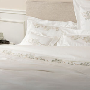 slide 4 Lotus Flower Embroidered Duvet Cover