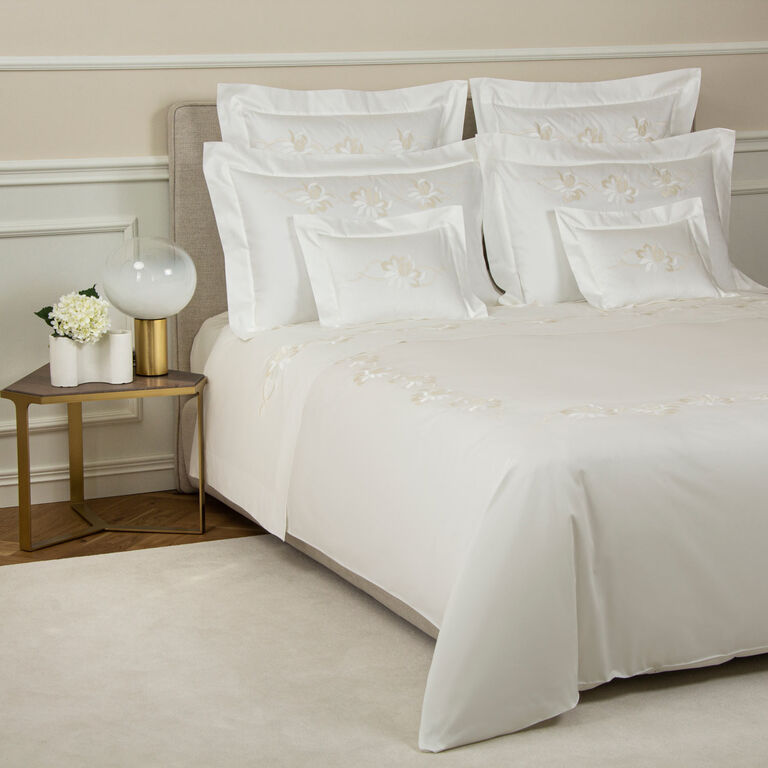 slide 5 Lotus Flower Embroidered Boudoir Sham