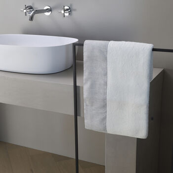 Graphite Border Hand Towel